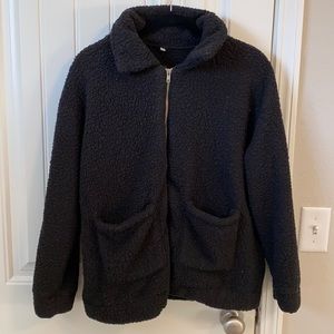 Black teddy sherpa jacket